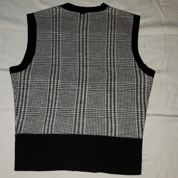 Brooks Brothers Black Fleece B/W Sweater Vest - Picture 2 of 6